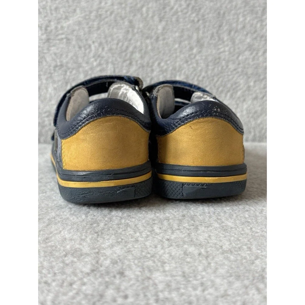 Bartek Leather Shoes Boys 27 Blue Easy On Closure Slip On School Casual